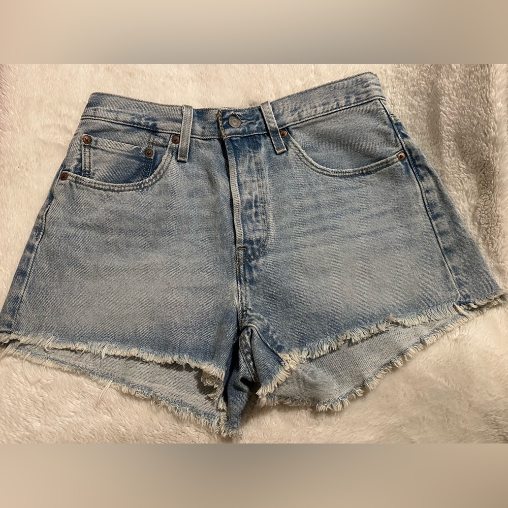 Levi's Light Blue Jean Shorts